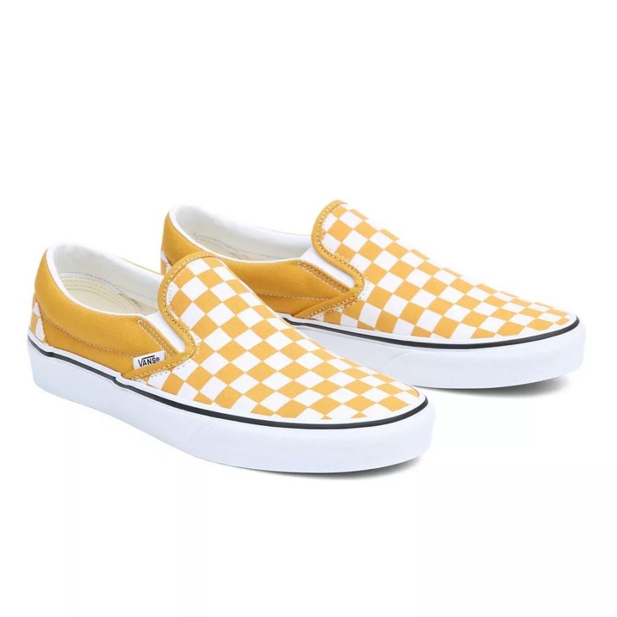 Vans Color Theory Classic Slip-On Shoes Yellow-White