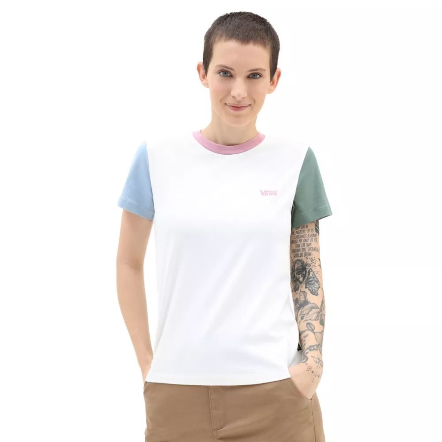Vans Colorblock Crew T-Shirt Green-White