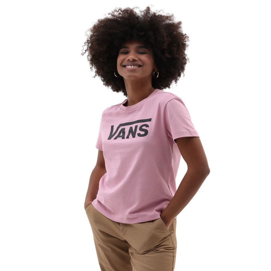 Vans Flying V Crew T-Shirt Pink