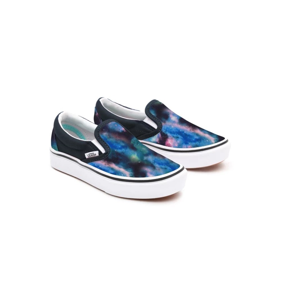 Vans Kids Customs Cosmic Galaxy Slip-On Shoes (4-8 Years)