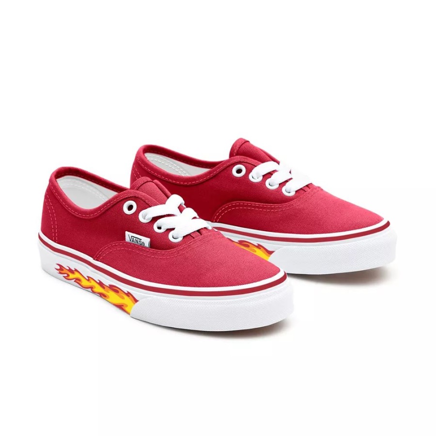 Vans Kids Customs Flame Red Authentic (4-8 Years)
