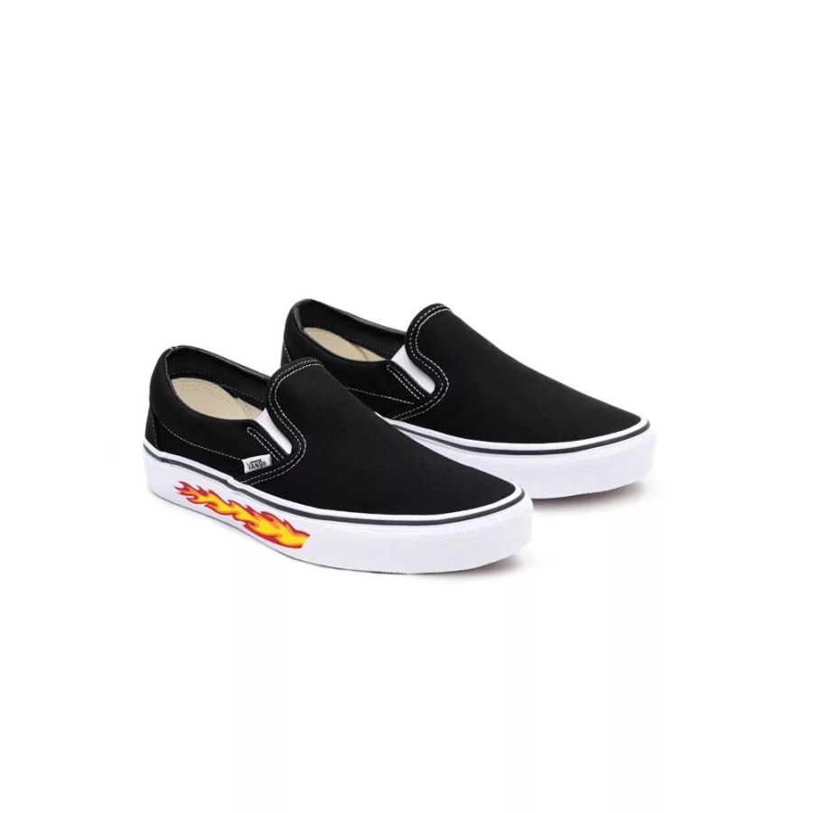 Vans Kids Customs Flame Slip-On Shoes (4-8 Years)