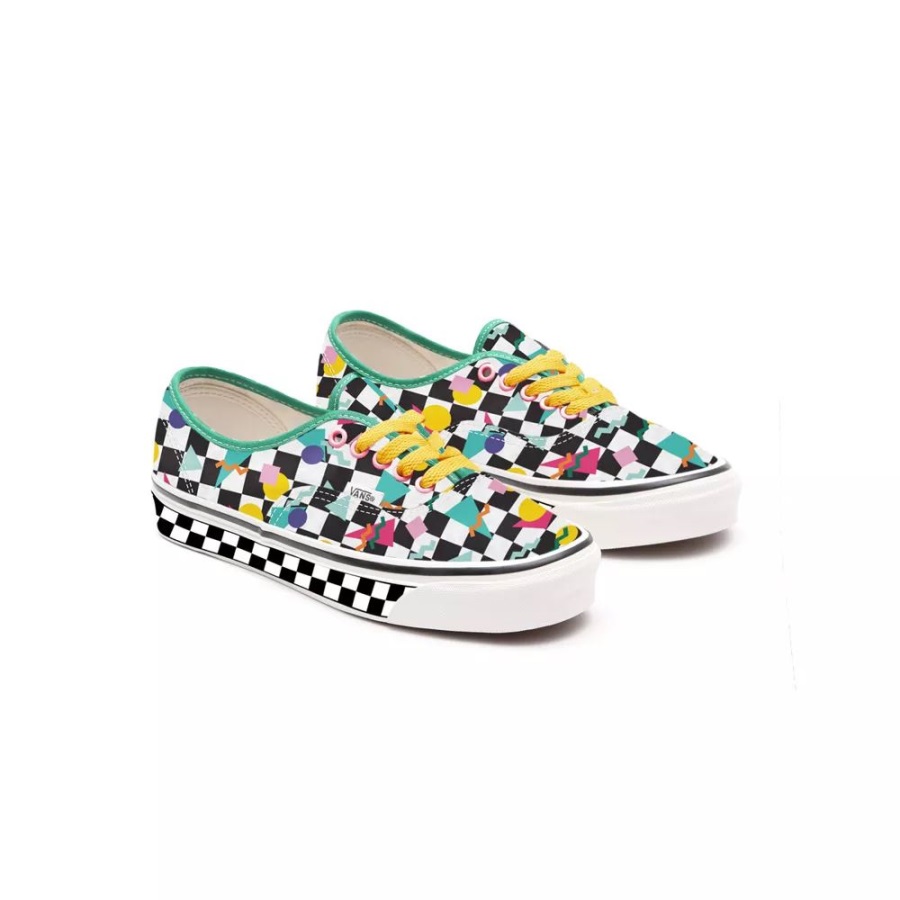 Vans Kids Customs Geometric Checkerboard Authentic Shoes (4-8 Years)