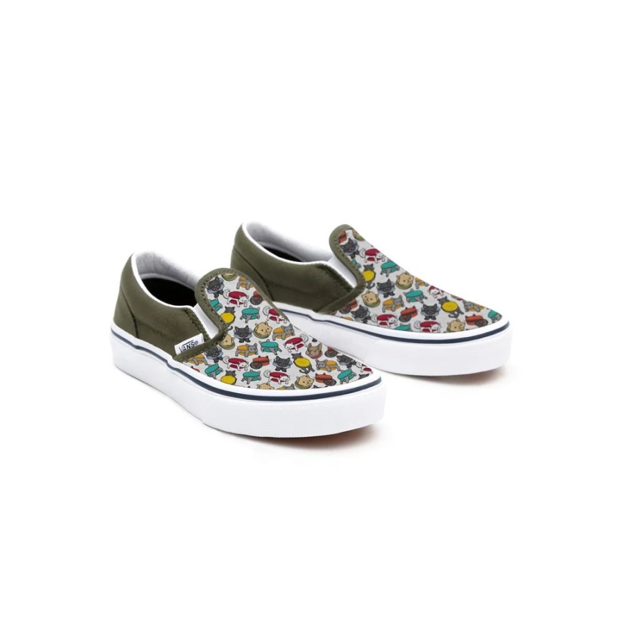 Vans Kids Customs Macaron Pets Slip-On Shoes (4-8 Years)