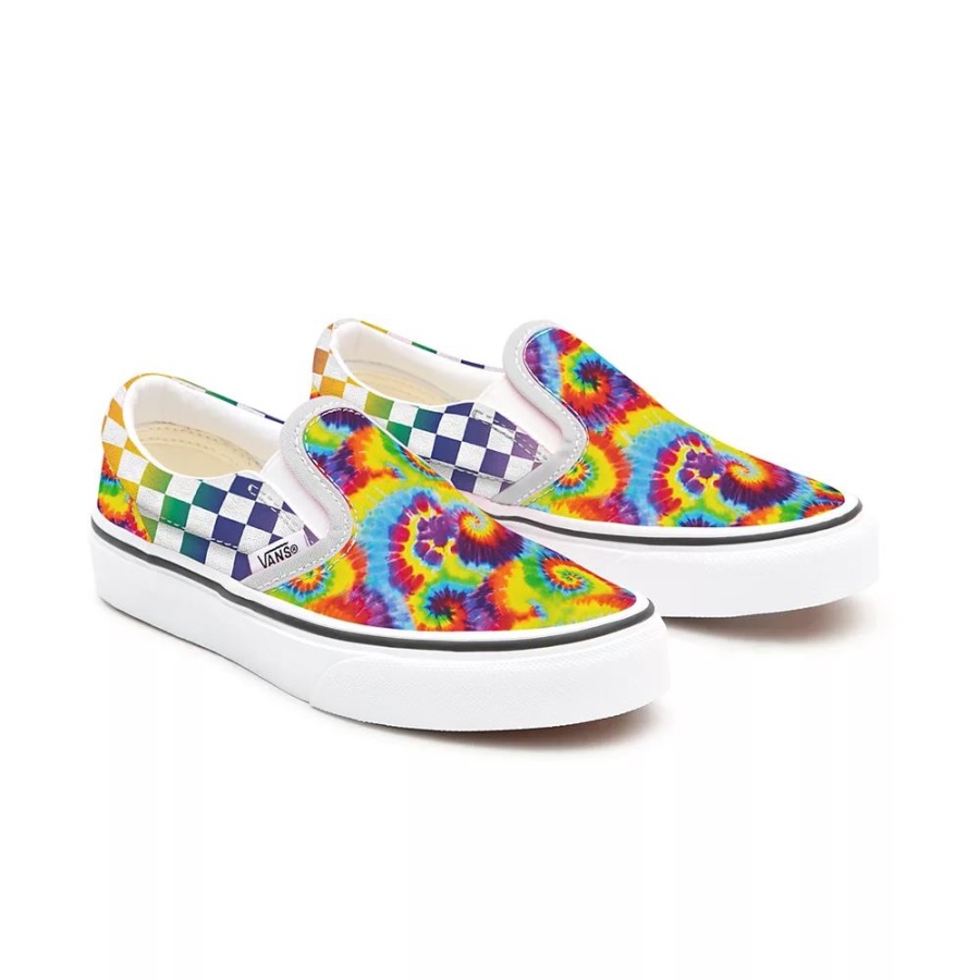 Vans Kids Customs Rainbow Mix Slip-On Shoes (4-8 Years)
