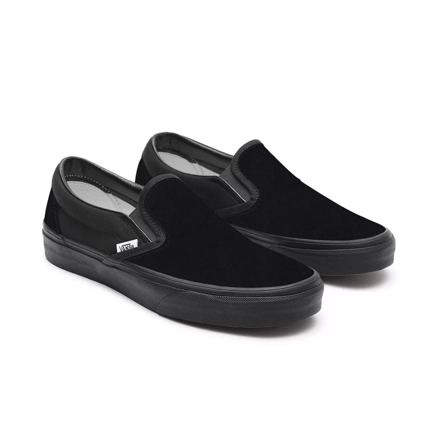 Vans Kids Customs Total Black Slip-On Shoes (4-8 Years)