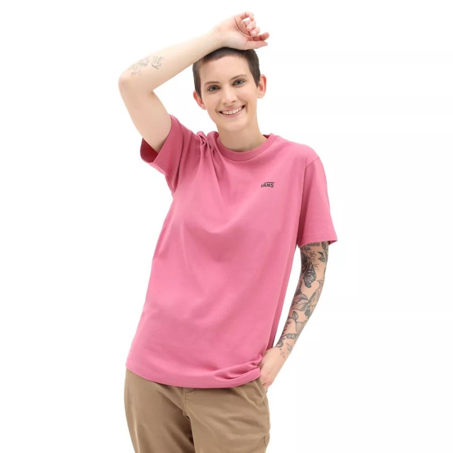 Vans Left Chest Logo T-Shirt Pink