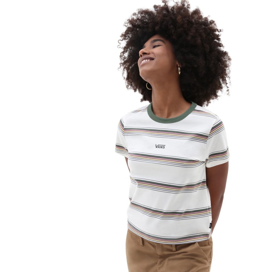 Vans Line Driven Mini T-Shirt Green-White