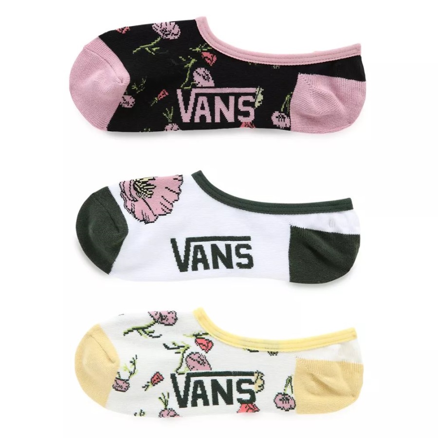 Vans Poppy Ditsy Canoodle Socks (3 Pairs) Pink