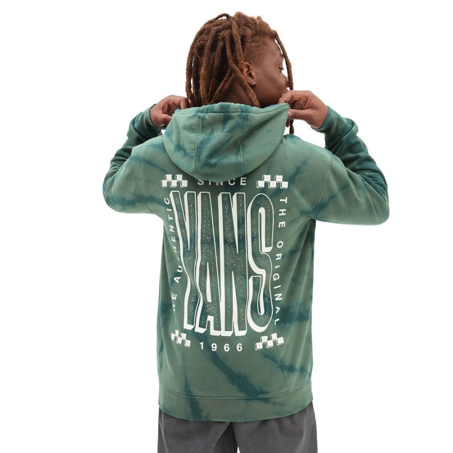Vans Tall Type Tie Dye Pullover Hoodie Green