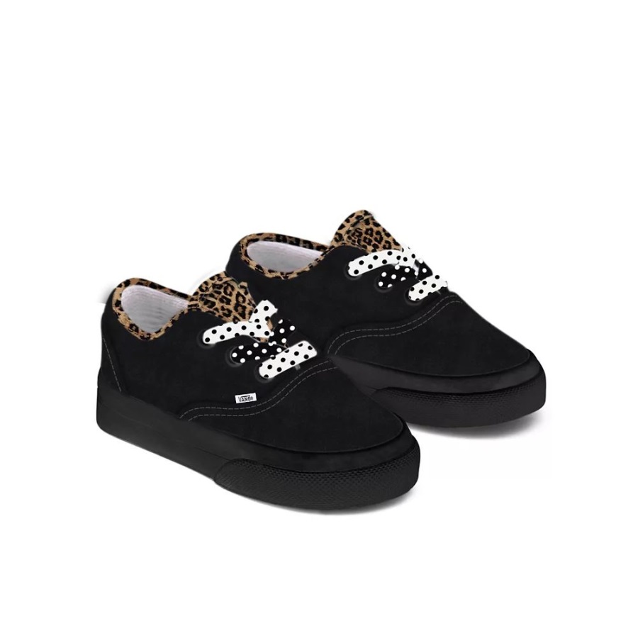 Vans Toddler Customs Black Leopard Authentic Shoes (1-4 Years)