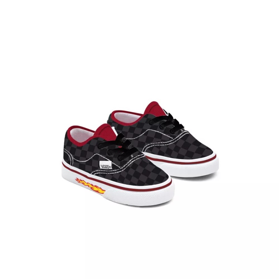 Vans Toddler Customs Checkerboard Flame Authentic Shoes (1-4 Years)