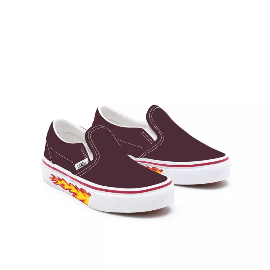 Vans Toddler Customs Flame Port Royale Slip-On Shoes (1-4 Years)