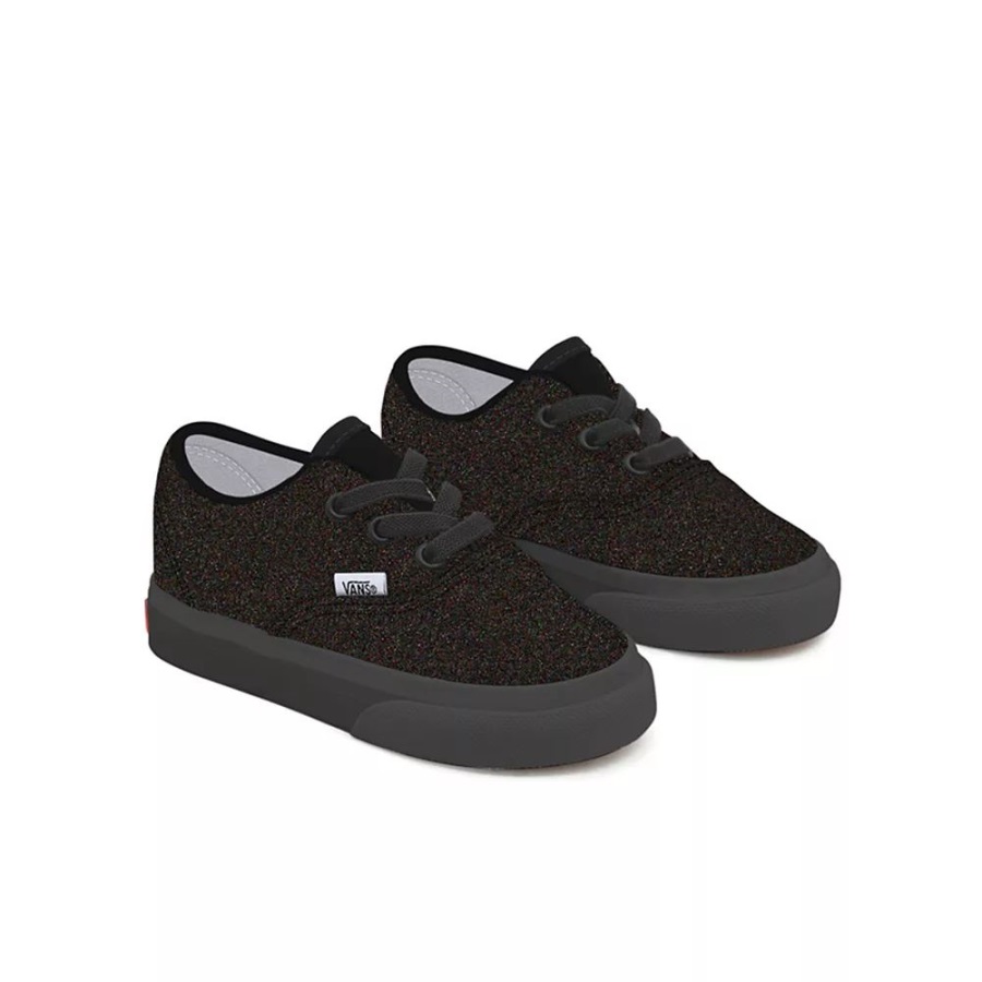 Vans Toddler Customs Total Black Glitter Authentic (1-4 Years)