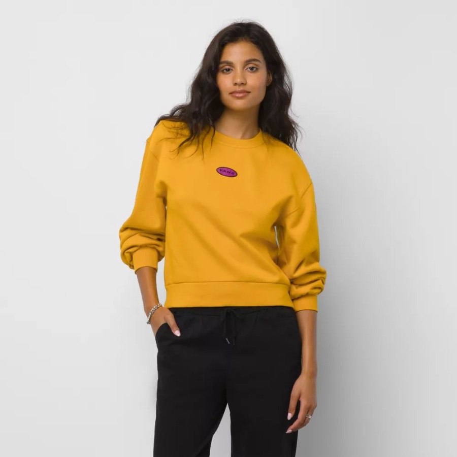 Vans x Curren x Knost Crew Fleece Sweatshirt Yellow-Orange