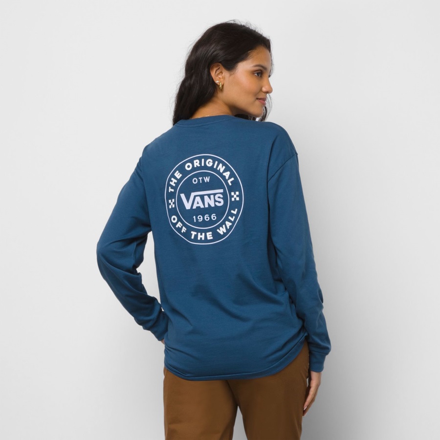 Vans Annuals Long Sleeve Oversized Tee Dark Denim