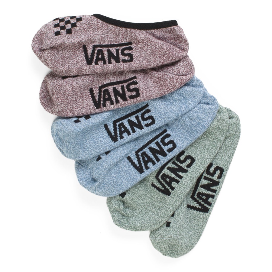 Vans Classic Marled Canoodle Sock 3 Pack Size 6.5-10 Duck Green