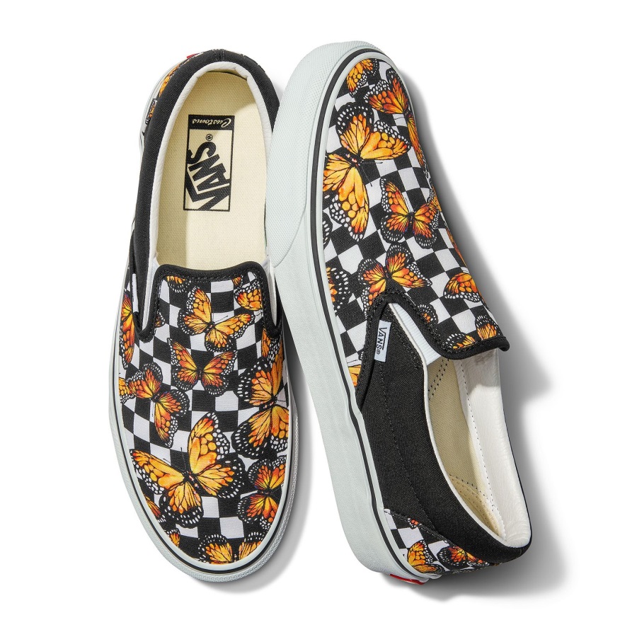 Vans Customs Butterfly Checkerboard Slip-On