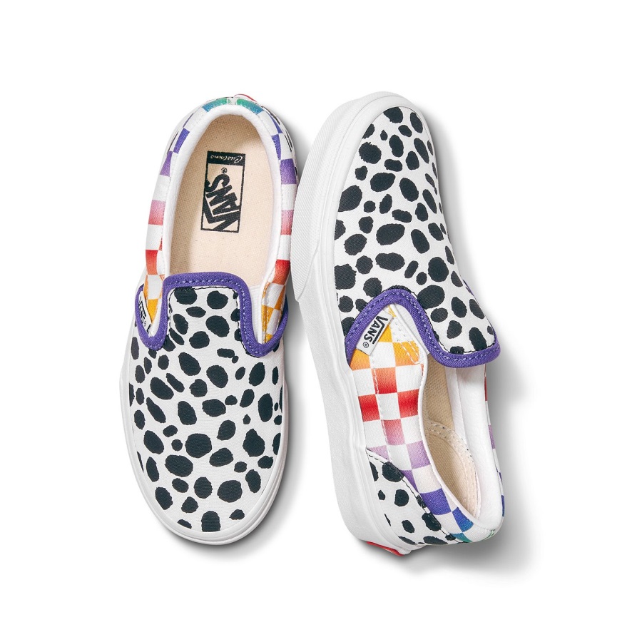 Vans Customs Kids Rainbow Dalmatian Slip-On