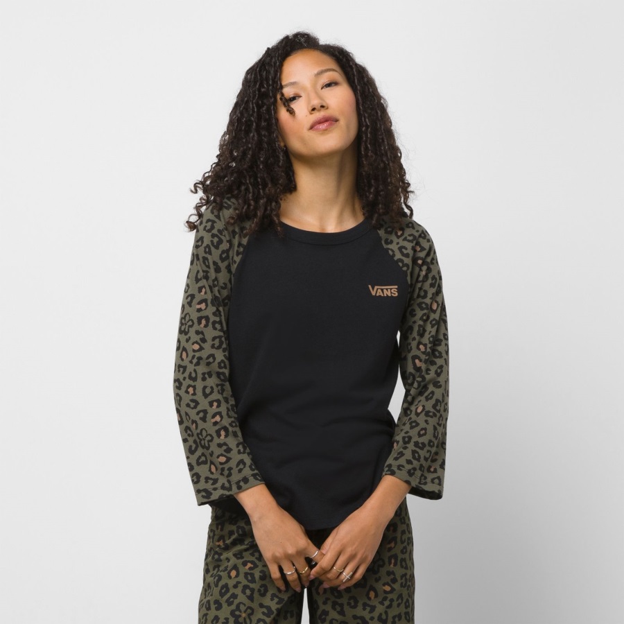 Vans Floranimal 3/4 Sleeve Raglan Tee Black