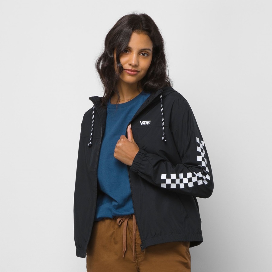 Vans Kastle Check Me Windbreaker Jacket Black