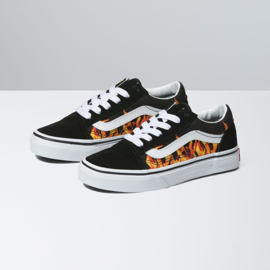 Vans Kids Digi Flame Old Skool Black