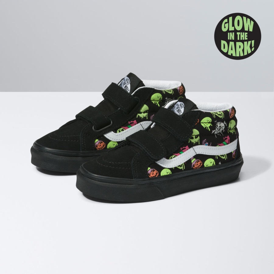 Vans Kids Trippy Drip Glow Sk8-Mid Reissue V Black