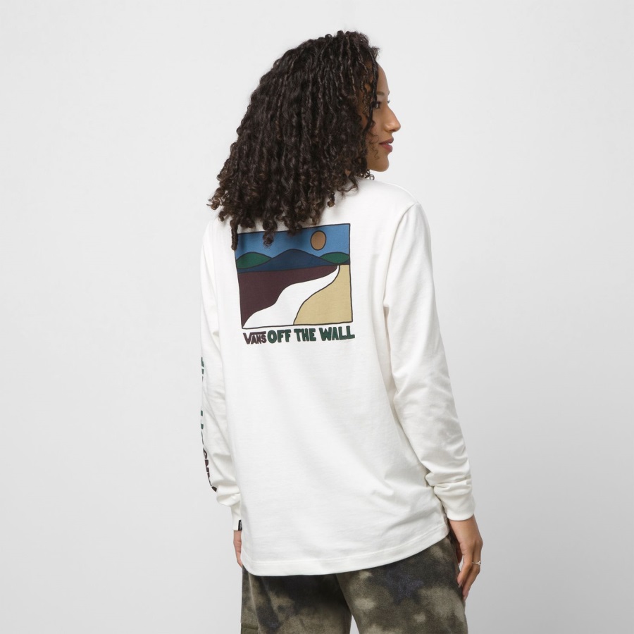 Vans Sun Trail Long Sleeve BFF Tee Marshmallow
