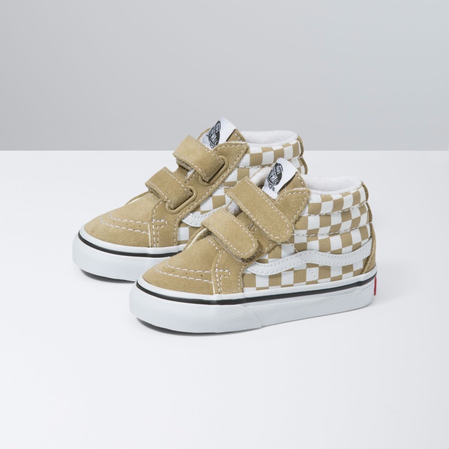 Vans Toddler Checkerboard Sk8-Mid Reissue V Cornstalk