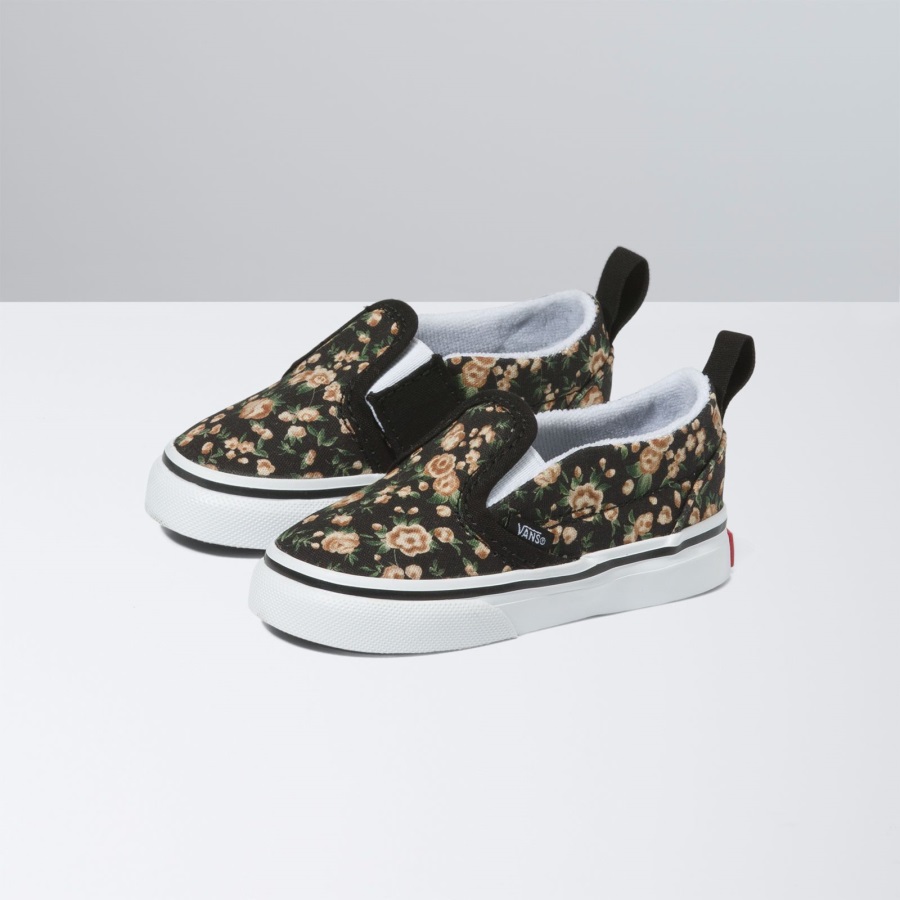 Vans Toddler Rose Dreams Slip-On V Black-White