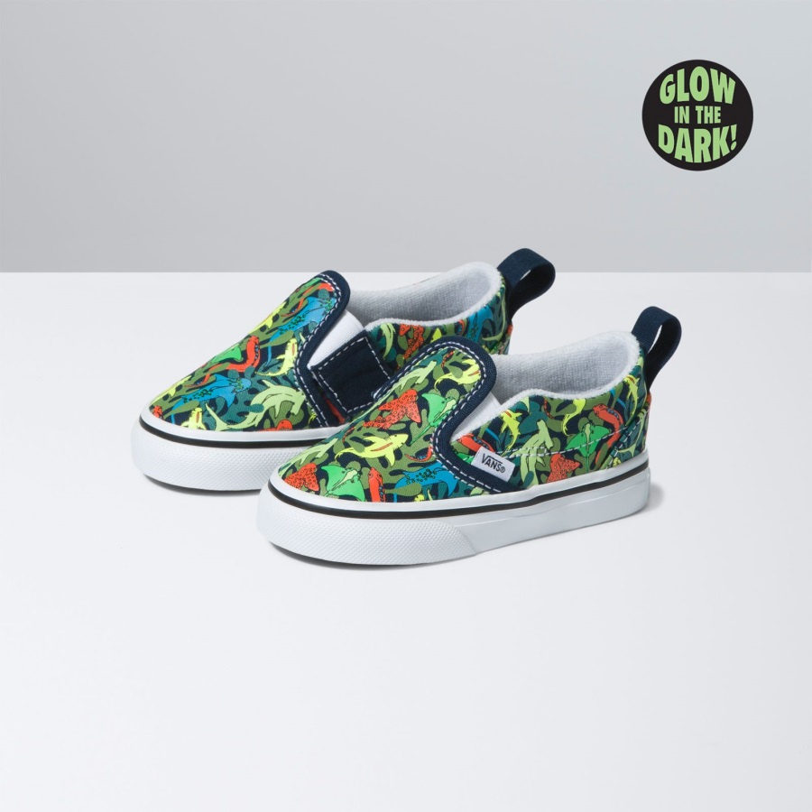 Vans Toddler Slip-On V Glow Sharks Dress Blues