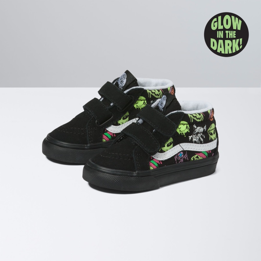 Vans Toddler Trippy Drip Glow Sk8-Mid Reissue V Black