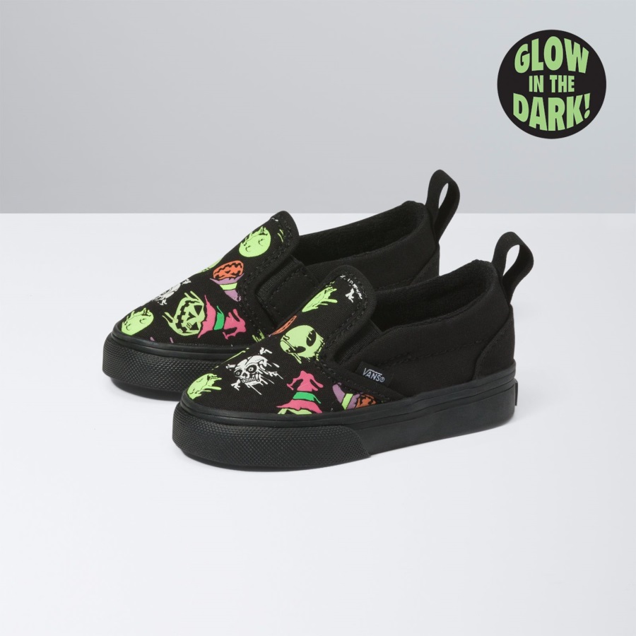 Vans Toddler Trippy Drip Glow Slip-On V Black