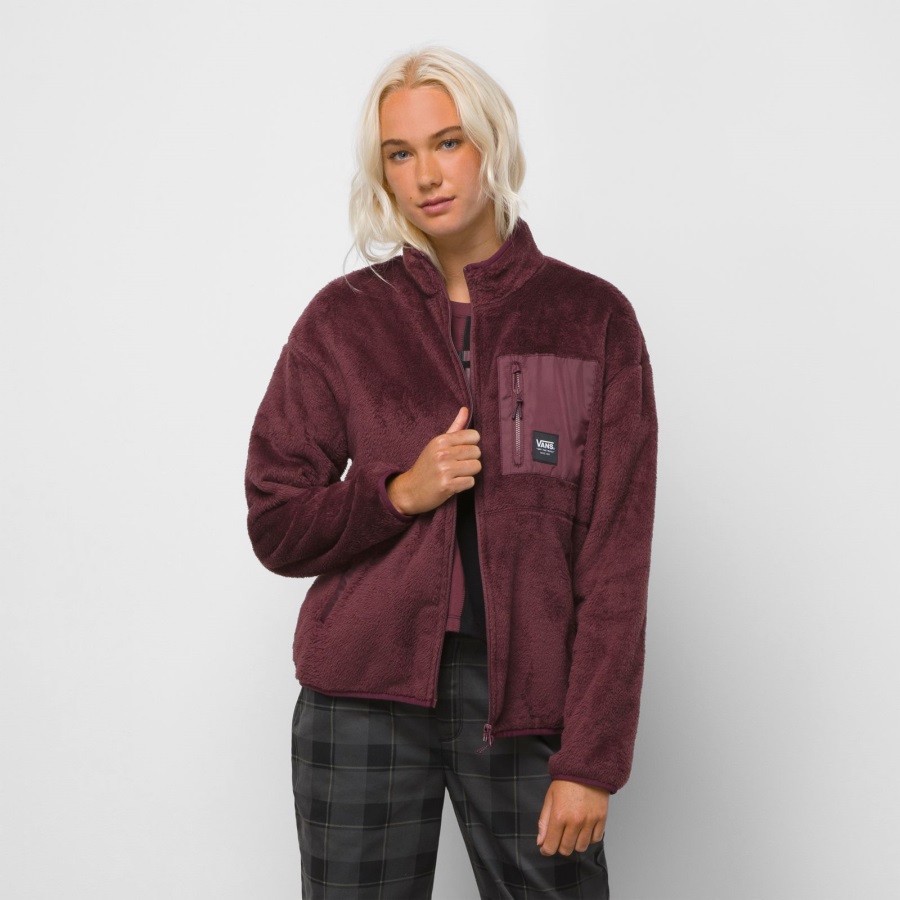 Vans WAVErly Mock Neck Sherpa Full Zip Catawba Grape