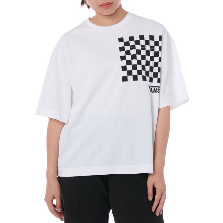 Vans Checker On Pocket T-Shirt White