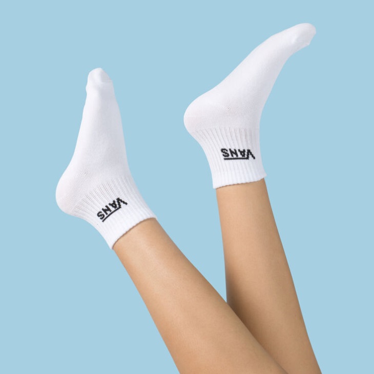Vans Half Crew Socks (Size 6.5-10 1 Pack) White