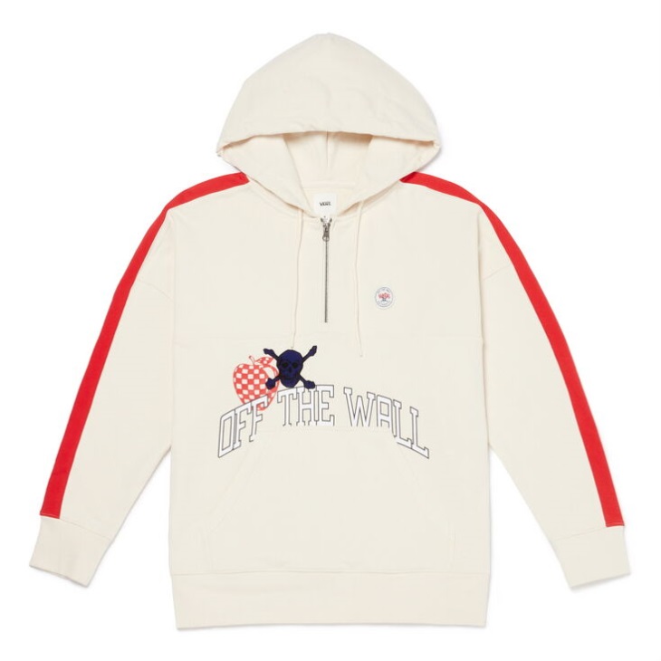 Vans New Varsity Quarter Zip Hoodie Seedpearl