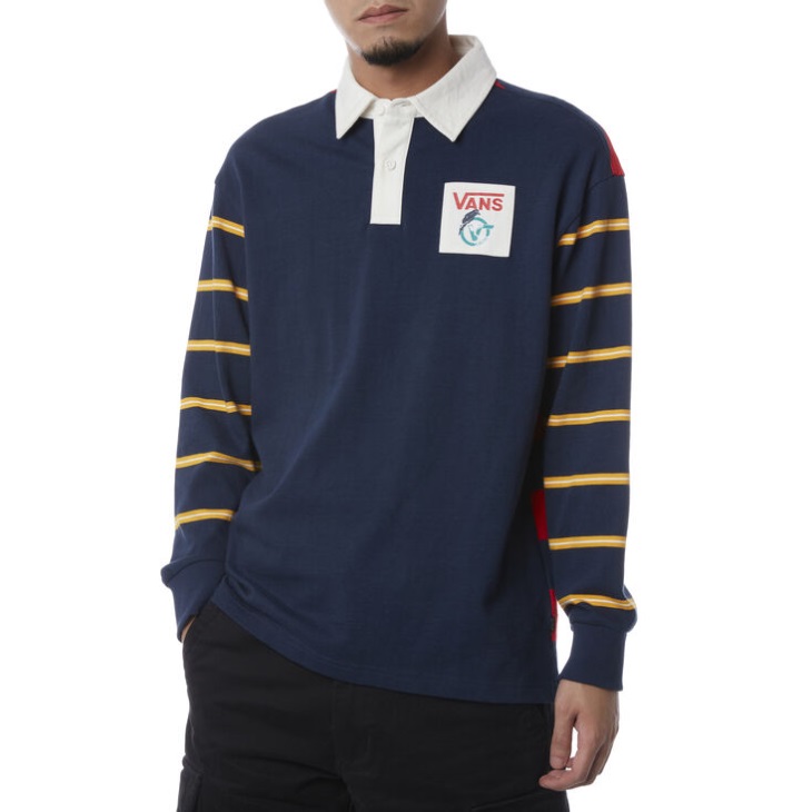 Vans Own Genre Long Sleeve Polo Dress Blues