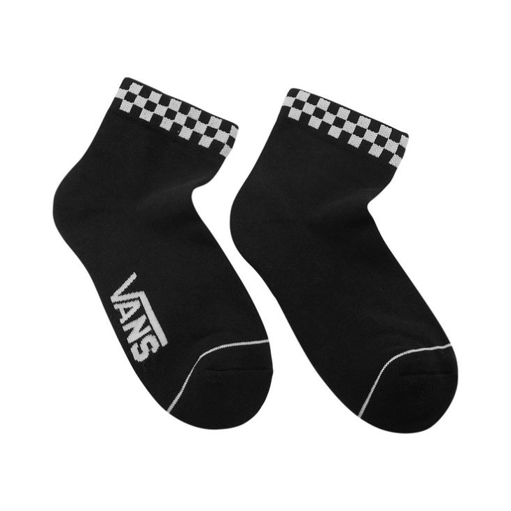 Vans Peek-A-Check Crew Socks (Size 6.5-9 1 Pack) Black