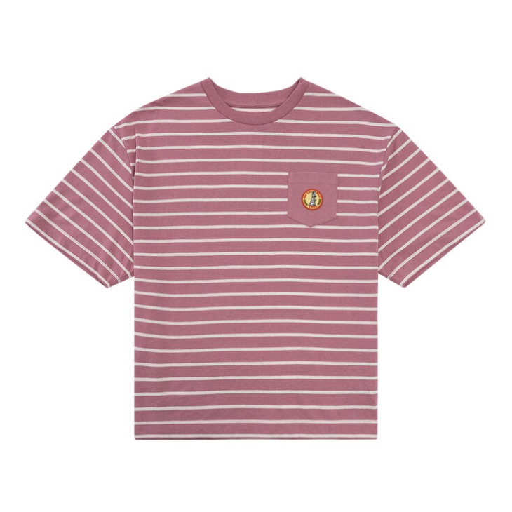 Vans Retro Groove Stripe Pocket Short Sleeve T-Shirt Lilas Stripes