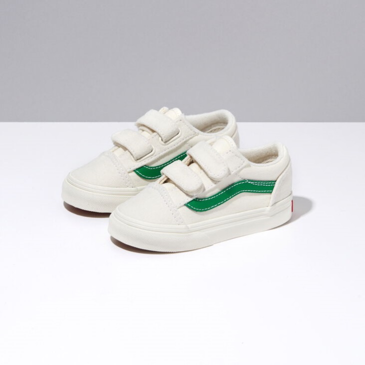 Vans Toddler Old Skool V Marshmallow-Jolly Green