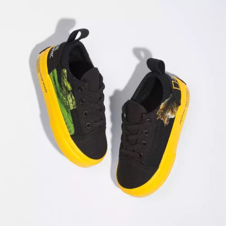 Vans x National Geographic Photo Ark Toddler Old Skool Elastic Lace Photo Ark