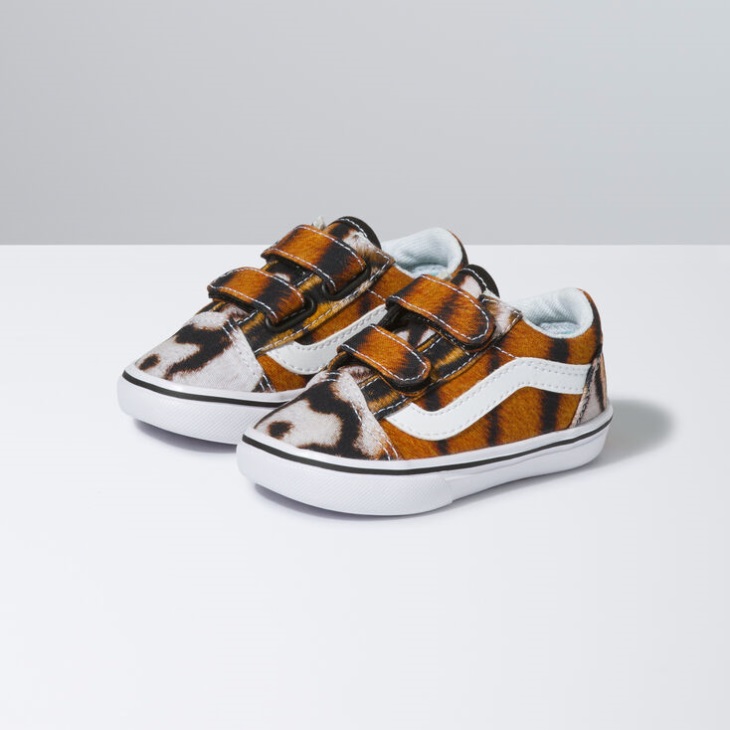 Vans x Project Cat Toddler ComfyCush Old Skool V Projectcat-Multi Tiger