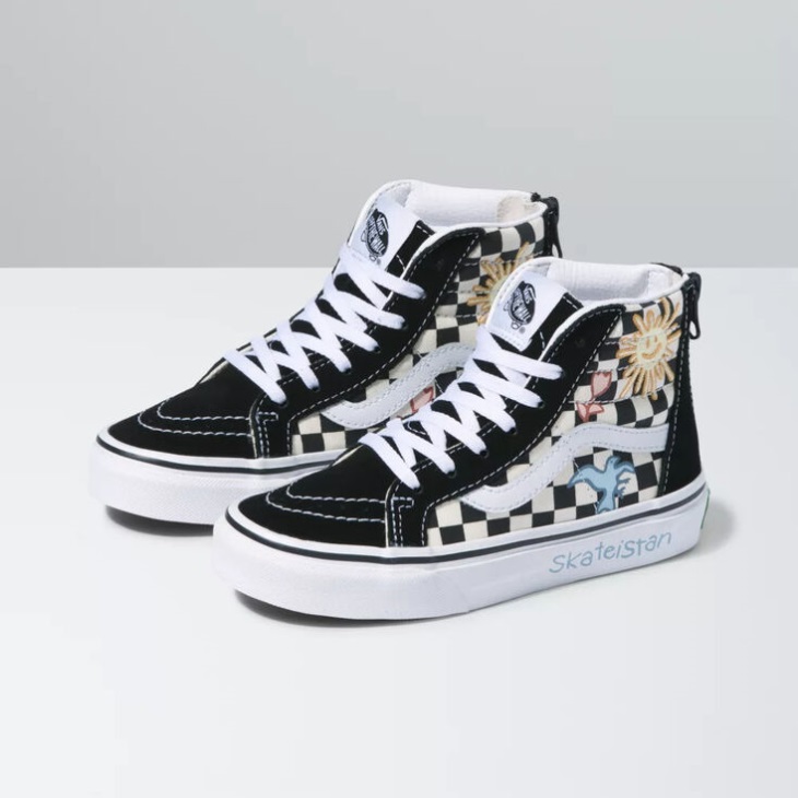 Vans x Skateistan Kids Sk8-Hi Zip Checkerboard