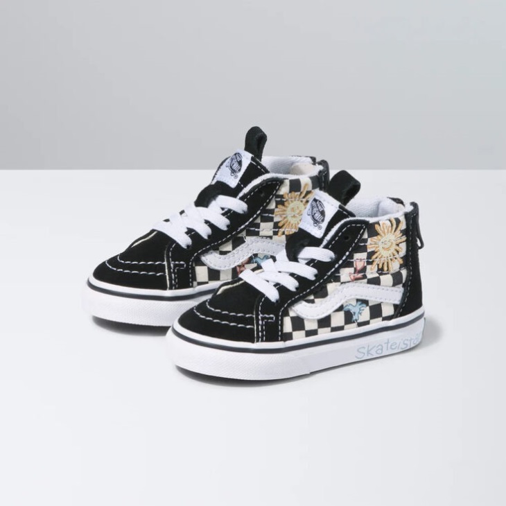 Vans x Skateistan Toddler Sk8-Hi Zip Checkerboard