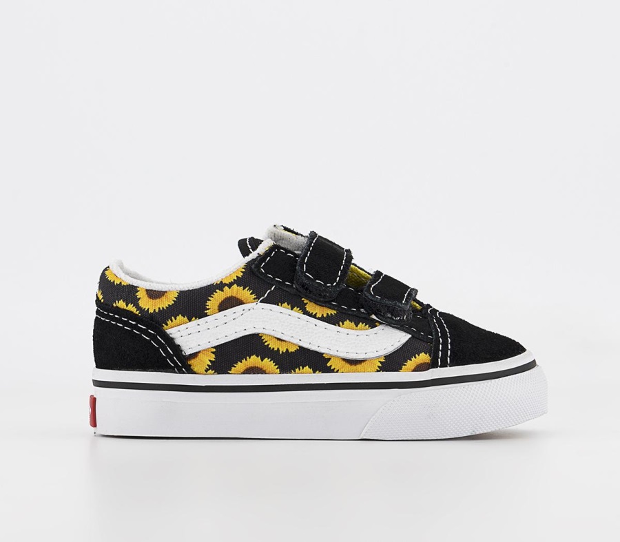 Vans Old Skool Toddler Trainers Sunflower Black Yellow