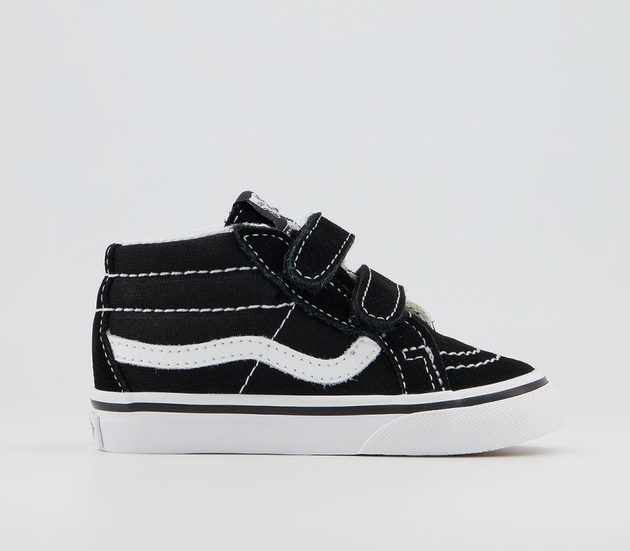 Vans Sk8 Mid Reissue Toddler Trainers Black White