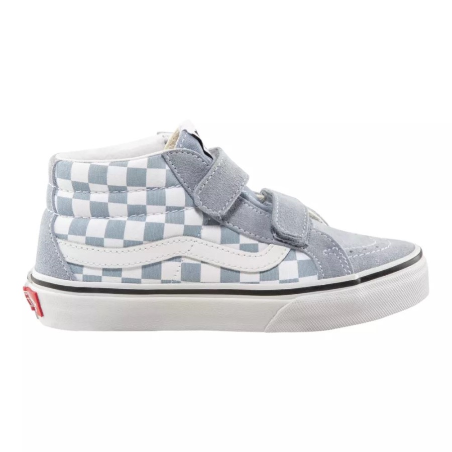 Vans Girls' Pre-School Sk8-Mid Resissue V Skate Shoes Ashley Blue