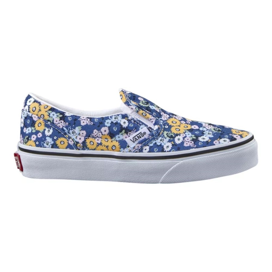 Vans Kids' Pre-School Classic Skate Shoes Sneakers Boys' Low Top Slip On True Navy-Multi