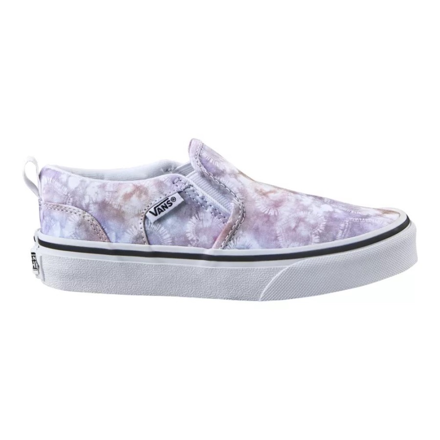 Vans Kids' Pre-School/Grade School Asher Heart Skate Shoes Sneakers Boys' Low Top Tie Dye Multi-White
